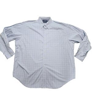 Polo Golf Ralph Lauren Men's Blue Check Button Down Shirt Lofting Size XL